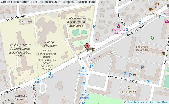 plan École Maternelle D'application Jean-françois Bouillerce Pau Pau