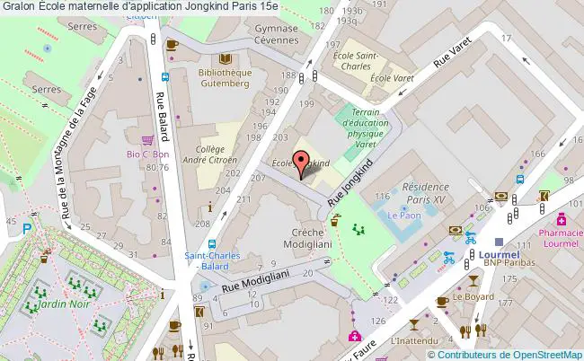 plan École Maternelle D'application Jongkind Paris 15e Paris 15e