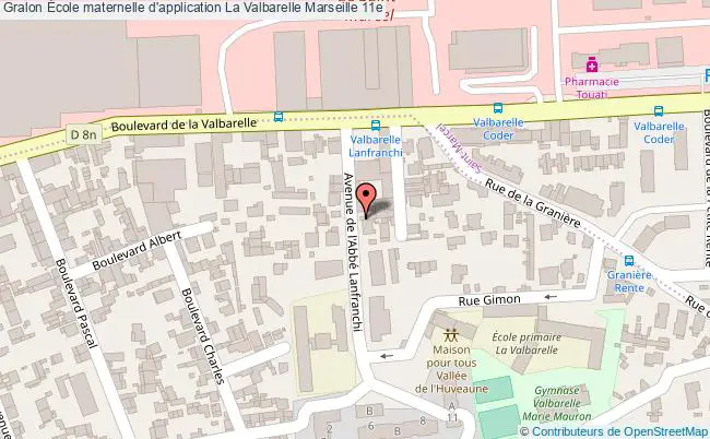 plan École Maternelle D'application La Valbarelle Marseille 11e Marseille 11e