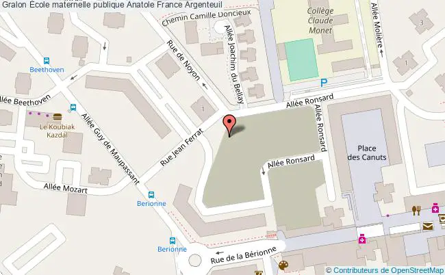 plan École Maternelle Publique Anatole France Argenteuil Argenteuil