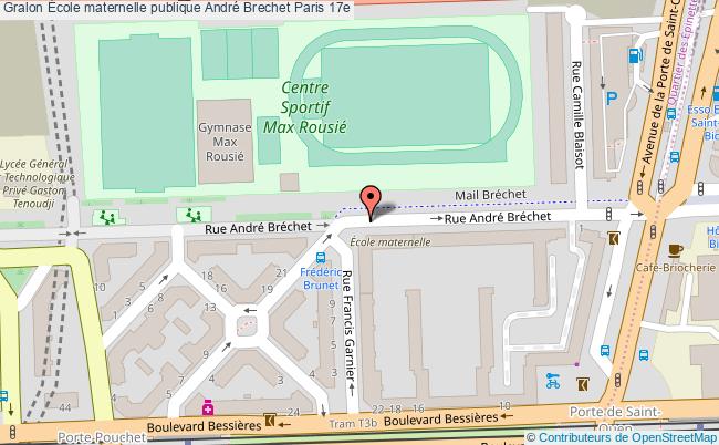 plan École Maternelle Publique André Brechet Paris 17e Paris 17e