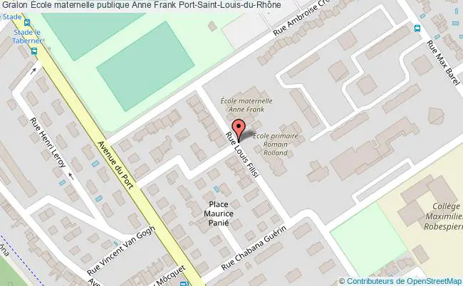plan École Maternelle Publique Anne Frank Port-saint-louis-du-rhône Port-Saint-Louis-du-Rhône