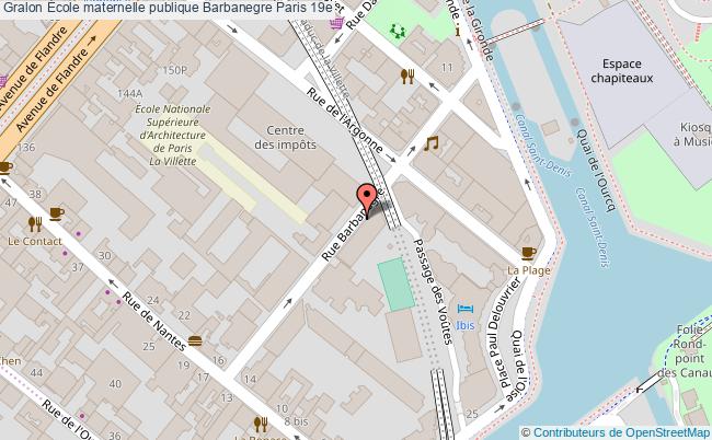 plan École Maternelle Publique Barbanegre Paris 19e Paris 19e