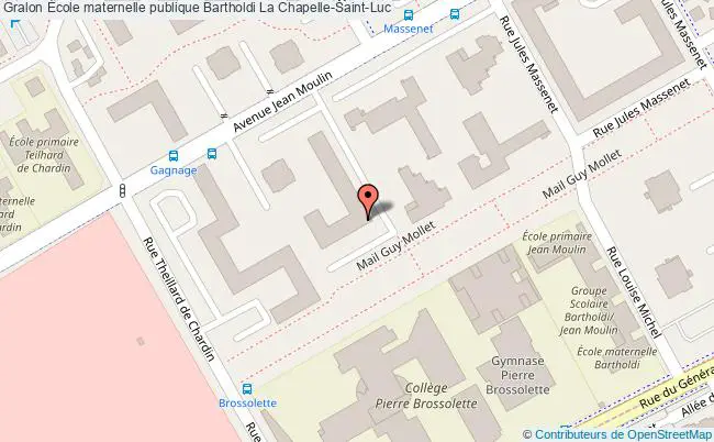 plan École Maternelle Publique Bartholdi La Chapelle-saint-luc La Chapelle-Saint-Luc