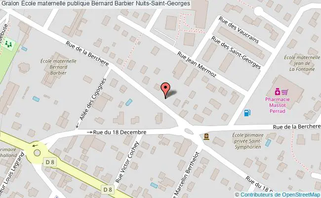 plan École Maternelle Publique Bernard Barbier Nuits-saint-georges Nuits-Saint-Georges