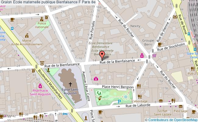 plan École Maternelle Publique Bienfaisance F Paris 8e Paris 8e