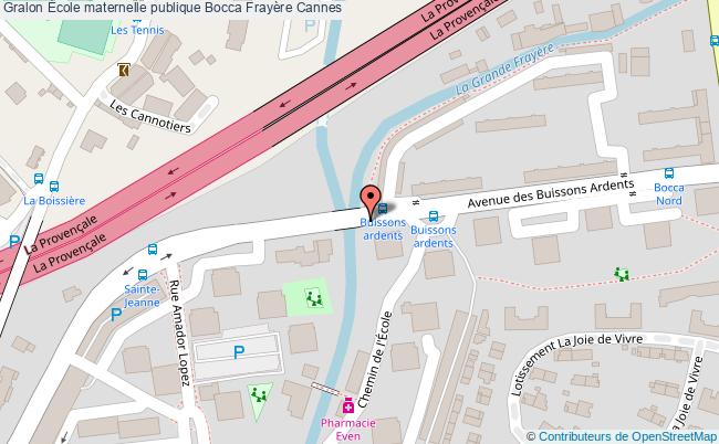 plan École Maternelle Publique Bocca Frayère Cannes Cannes