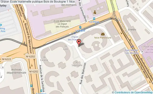 plan École Maternelle Publique Bois De Boulogne 1 Nice Nice