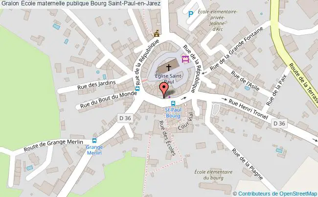 plan École Maternelle Publique Bourg Saint-paul-en-jarez Saint-Paul-en-Jarez