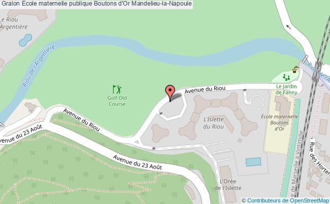 plan École Maternelle Publique Boutons D'or Mandelieu-la-napoule Mandelieu-la-Napoule