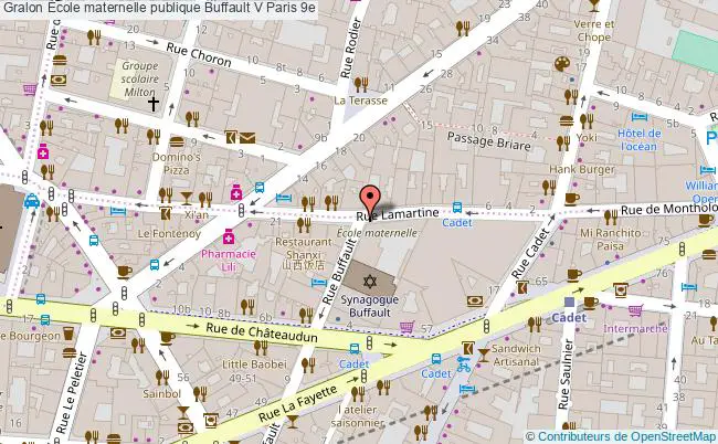 plan École Maternelle Publique Buffault V Paris 9e Paris 9e