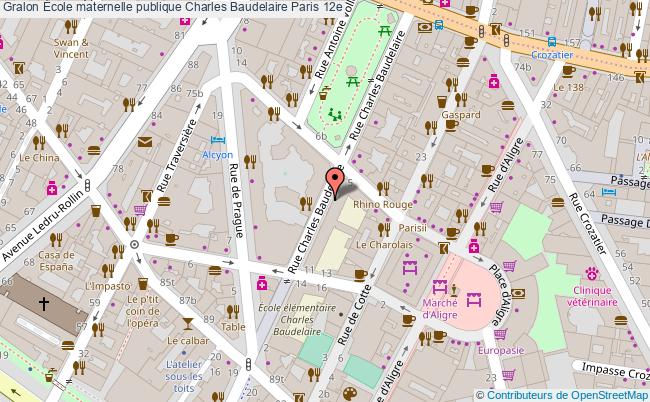 plan École Maternelle Publique Charles Baudelaire Paris 12e Paris 12e