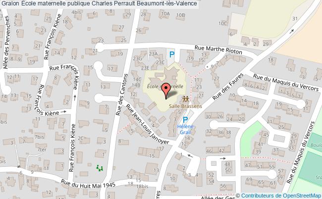 plan École Maternelle Publique Charles Perrault Beaumont-lès-valence Beaumont-lès-Valence