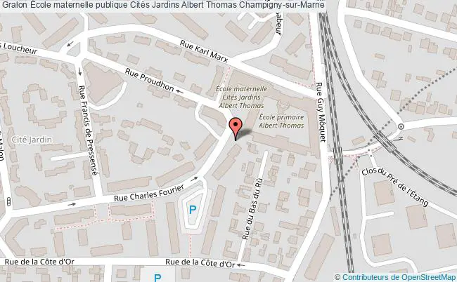 plan École Maternelle Publique Cités Jardins Albert Thomas Champigny-sur-marne Champigny-sur-Marne