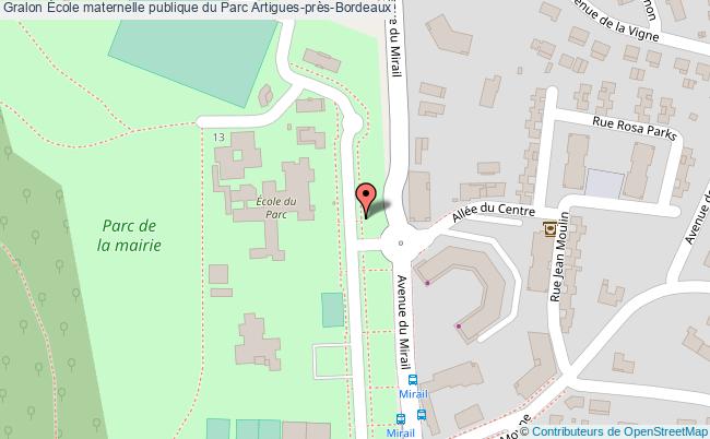 plan École Maternelle Publique Du Parc Artigues-près-bordeaux Artigues-près-Bordeaux
