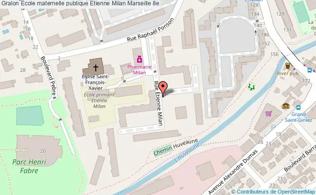 plan École Maternelle Publique Etienne Milan Marseille 8e Marseille 8e