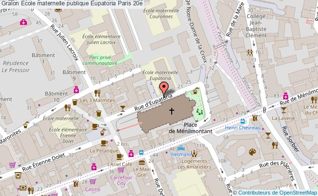plan École Maternelle Publique Eupatoria Paris 20e Paris 20e
