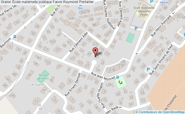 plan École Maternelle Publique Faivre Raymond Pontarlier Pontarlier