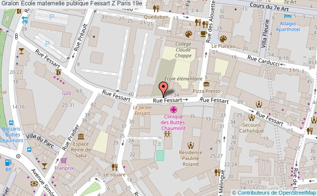 plan École Maternelle Publique Fessart Z Paris 19e Paris 19e