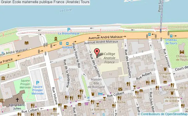 plan École Maternelle Publique France (anatole) Tours Tours