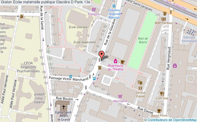 plan École Maternelle Publique Glacière D Paris 13e Paris 13e