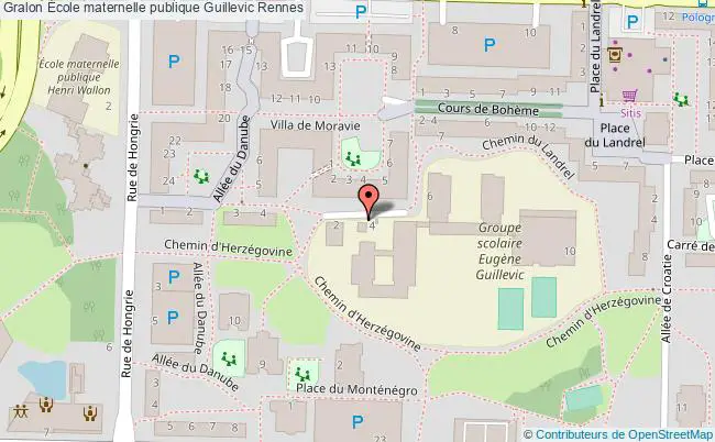 plan École Maternelle Publique Guillevic Rennes Rennes