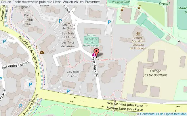 plan École Maternelle Publique Henri Wallon Aix-en-provence Aix-en-Provence