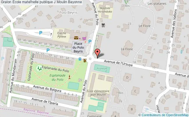 plan École Maternelle Publique J Moulin Bayonne Bayonne