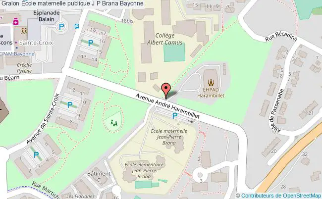 plan École Maternelle Publique J P Brana Bayonne Bayonne