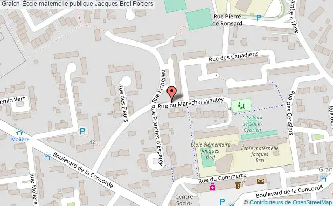 plan École Maternelle Publique Jacques Brel Poitiers Poitiers