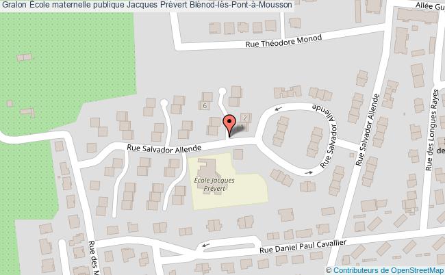 plan École Maternelle Publique Jacques Prévert Blénod-lès-pont-à-mousson Blénod-lès-Pont-à-Mousson