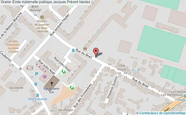 plan École Maternelle Publique Jacques Prévert Nantes Nantes
