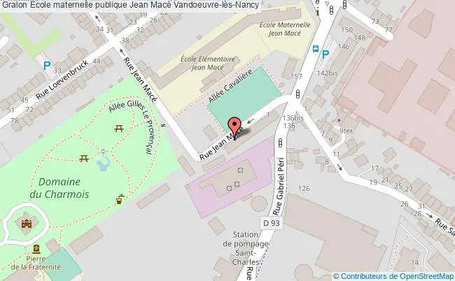 plan École Maternelle Publique Jean Macé Vandoeuvre-lès-nancy Vandoeuvre-lès-Nancy