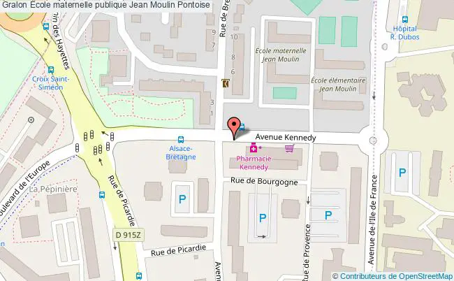 plan École Maternelle Publique Jean Moulin Pontoise Pontoise