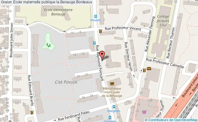 plan École Maternelle Publique La Benauge Bordeaux Bordeaux