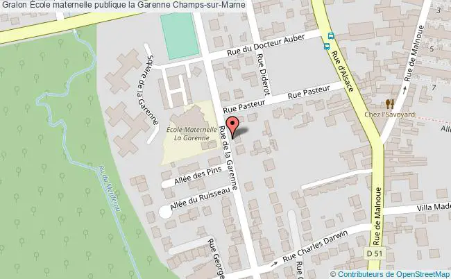 plan École Maternelle Publique La Garenne Champs-sur-marne Champs-sur-Marne