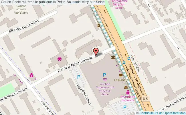 plan École Maternelle Publique La Petite Saussaie Vitry-sur-seine Vitry-sur-Seine