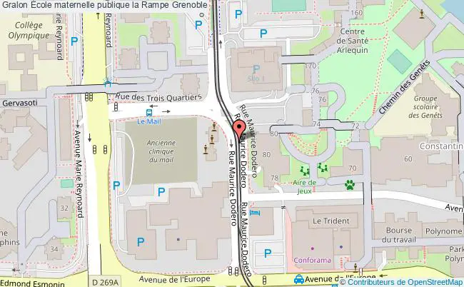 plan École Maternelle Publique La Rampe Grenoble Grenoble