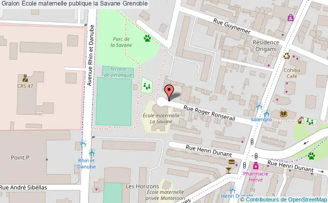 plan École Maternelle Publique La Savane Grenoble Grenoble