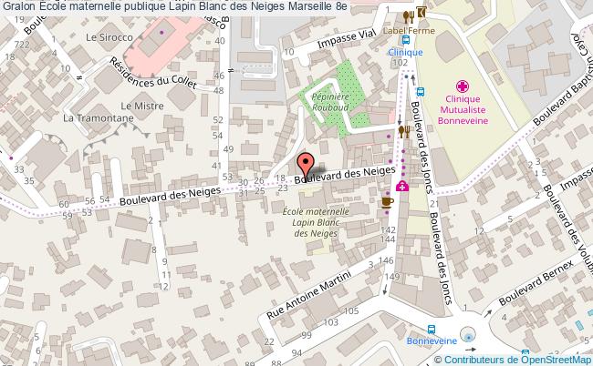 plan École Maternelle Publique Lapin Blanc Des Neiges Marseille 8e Marseille 8e