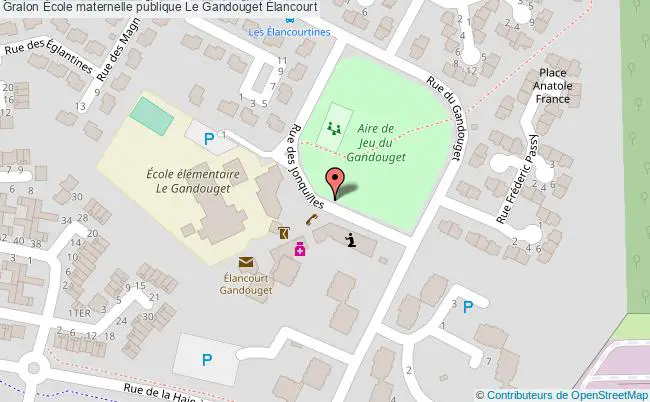 plan École Maternelle Publique Le Gandouget Élancourt Élancourt
