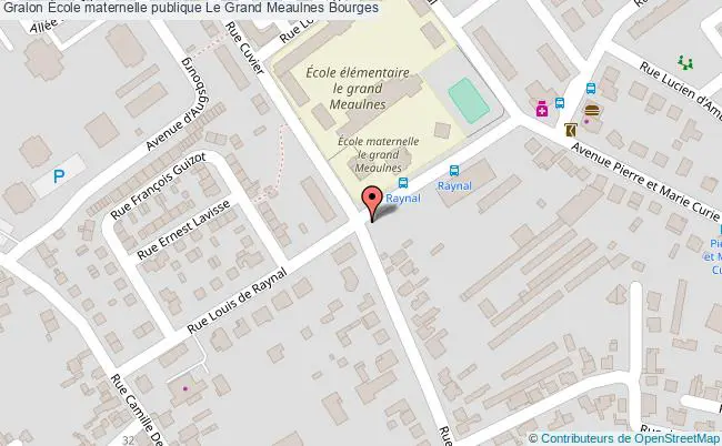 plan École Maternelle Publique Le Grand Meaulnes Bourges Bourges