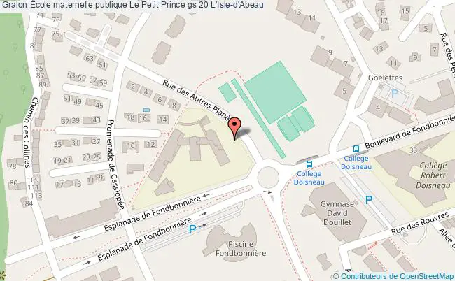 plan École Maternelle Publique Le Petit Prince Gs 20 L'isle-d'abeau L'Isle-d'Abeau