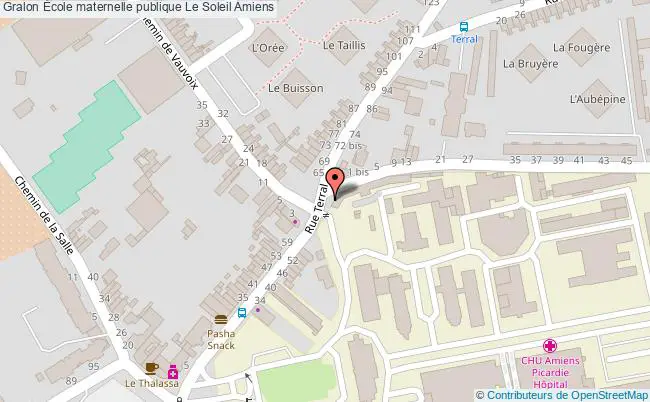 plan École Maternelle Publique Le Soleil Amiens Amiens