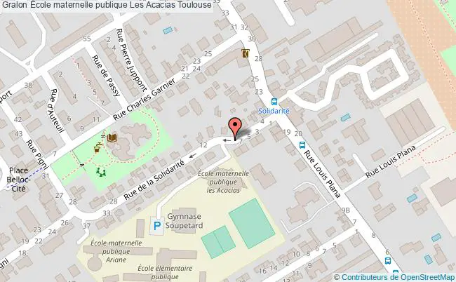 plan École Maternelle Publique Les Acacias Toulouse Toulouse