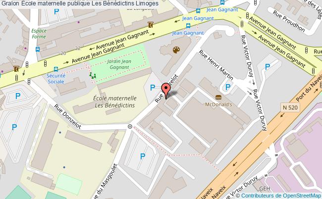plan École Maternelle Publique Les Bénédictins Limoges Limoges