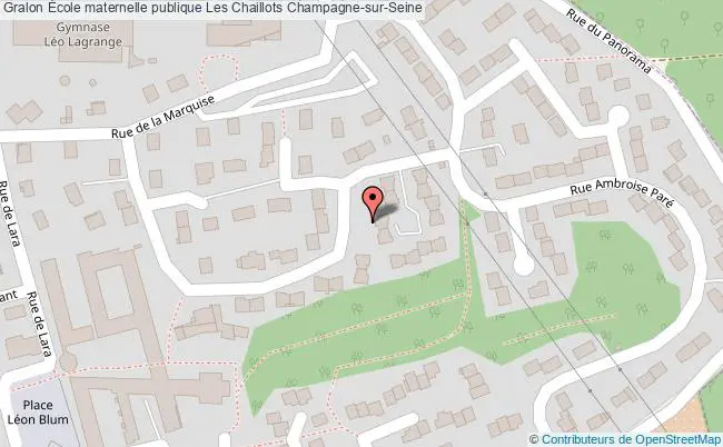 plan École Maternelle Publique Les Chaillots Champagne-sur-seine Champagne-sur-Seine