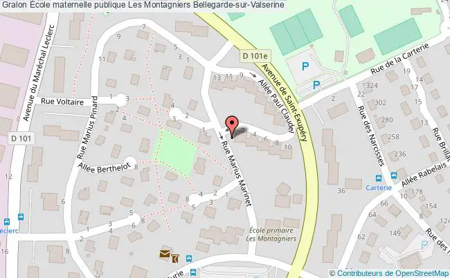 plan École Maternelle Publique Les Montagniers Bellegarde-sur-valserine Bellegarde-sur-Valserine