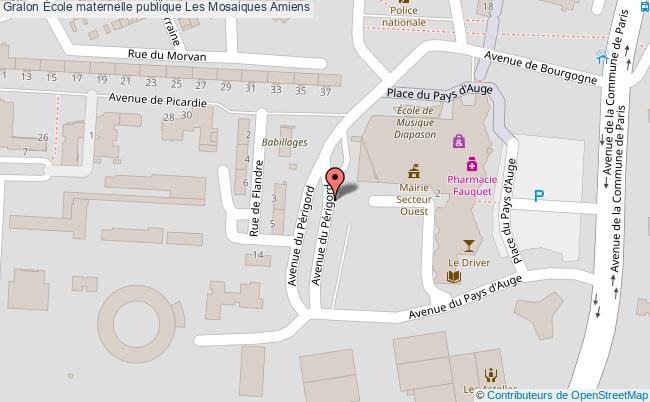 plan École Maternelle Publique Les Mosaiques Amiens Amiens