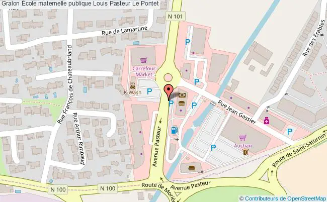 plan École Maternelle Publique Louis Pasteur Le Pontet Le Pontet
